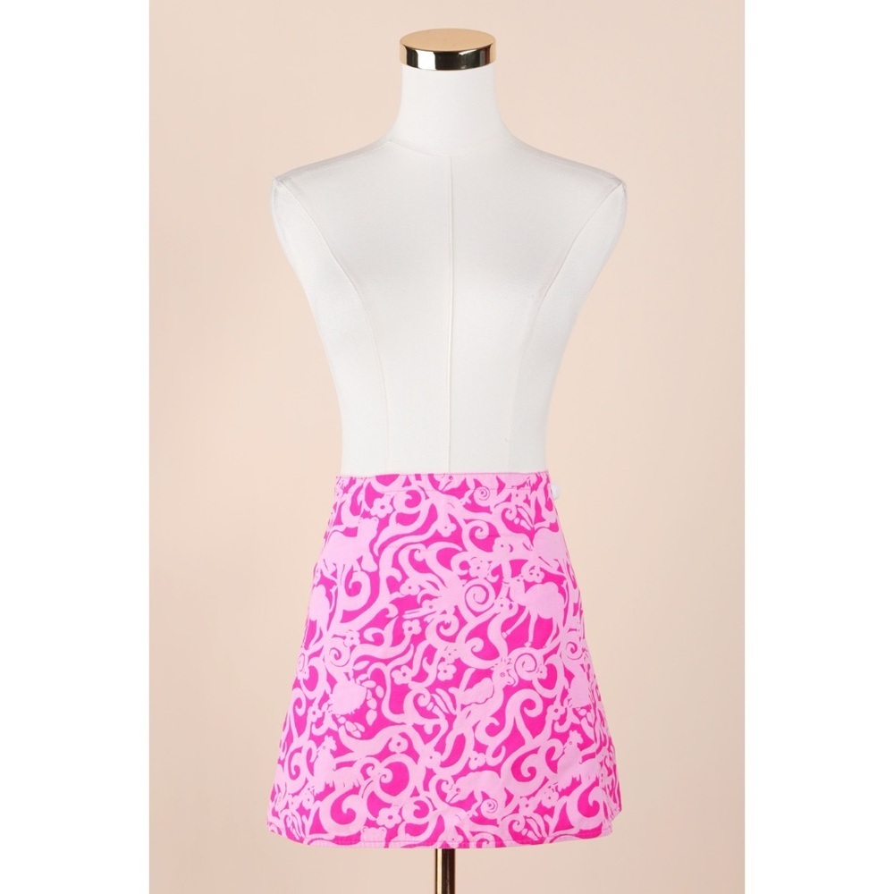 Sz 4 Lilly Pulitzer Princess Pink Halter Top & Wrap Skirt Matching Set GUC - Picture 2 of 7
